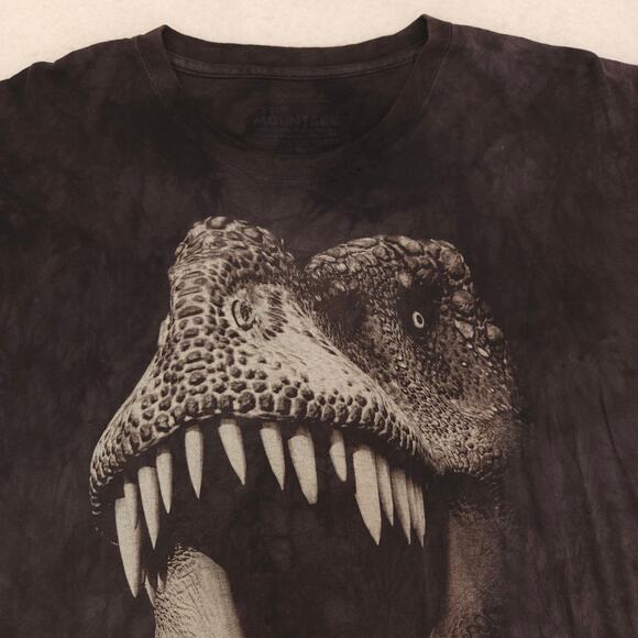 The Mountain T Rex Short Sleeve Crew Neck Graphic T Shirt Mens Size XL Black - Picture 1 of 11